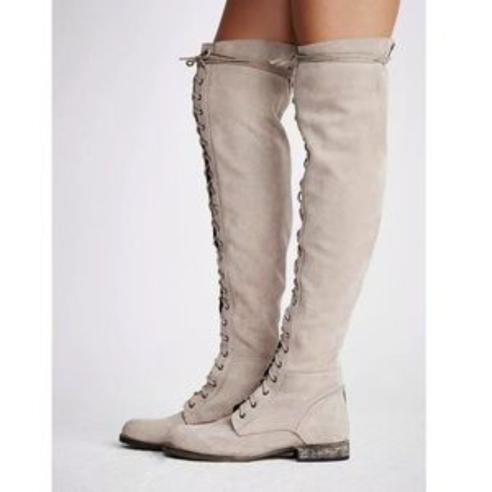 ๐๏ธ Tennessee Lace Up Luxe Sued Boots Free People - Picture 3 of 8